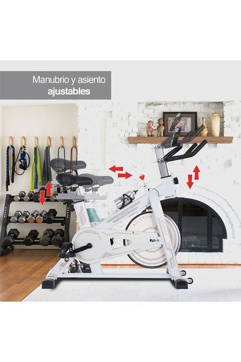 Bicicleta Spinning Pro II con Monitor LCD Blanca-4