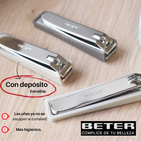 Cortaúñas beter pedicure + deposito cromado -1