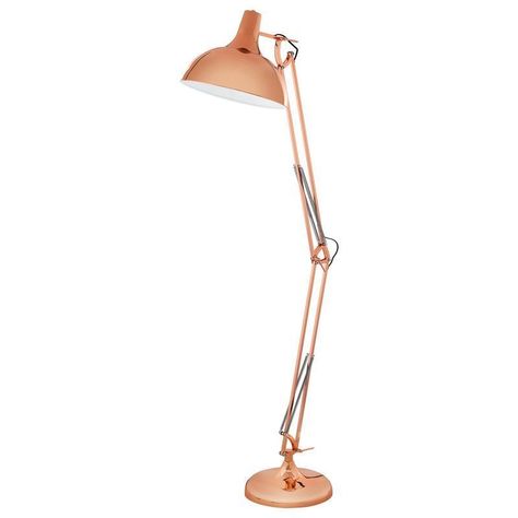 LAMPARA DE PIE BORGILLIO ACERO COBRE 1X60W E27 COD.94705-0