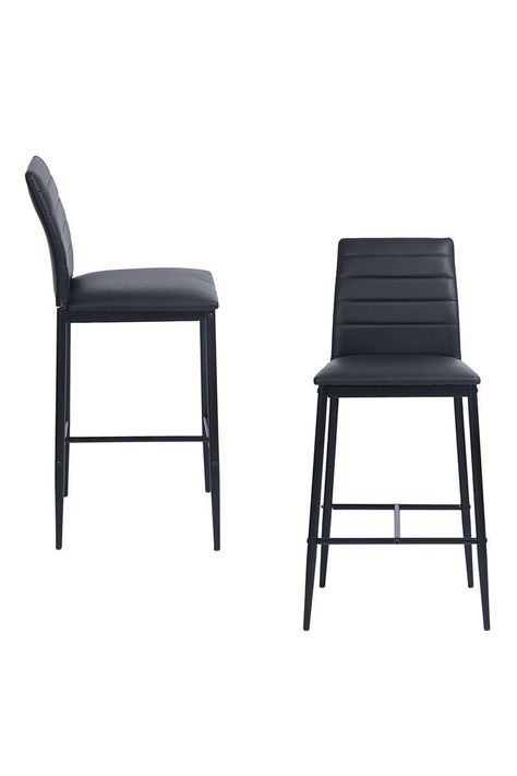 Pack 2 Sillas de Bar Boston Negro-3
