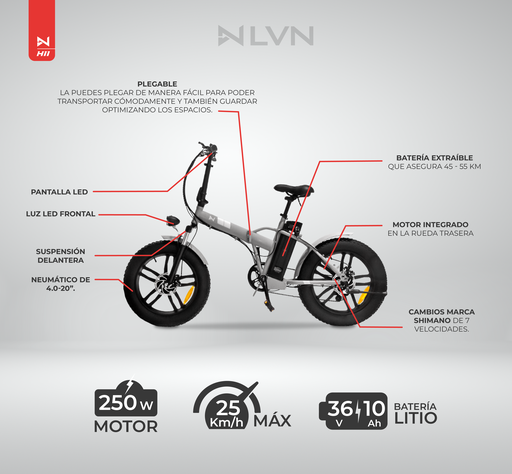 BICICLETA ELÉCTRICA URBAN PRO LVN-4