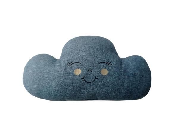 Cojin Nube Bordada Azul Bebe-0