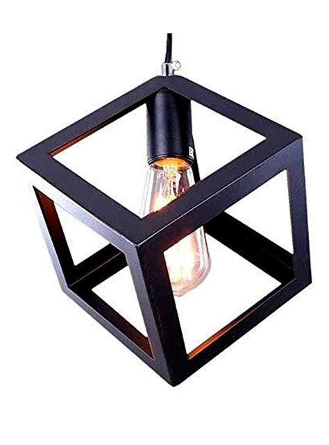 Lampara de hierro colgante vintage cubo-1