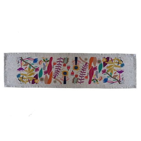 Camino de mesa, gris claro, Petalos-0
