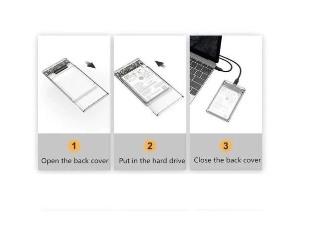 Case Cofre 2.5 Sata Usb3.0 Transparente-1