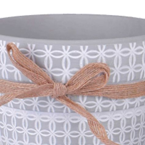 Maceta Decorativa Cuadrille Gris-2