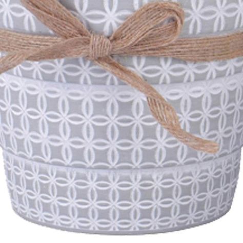 Maceta Decorativa Cuadrille Gris-1
