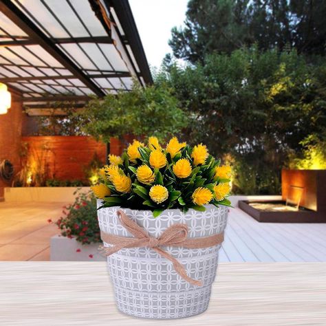 Maceta Decorativa Cuadrille Gris-3