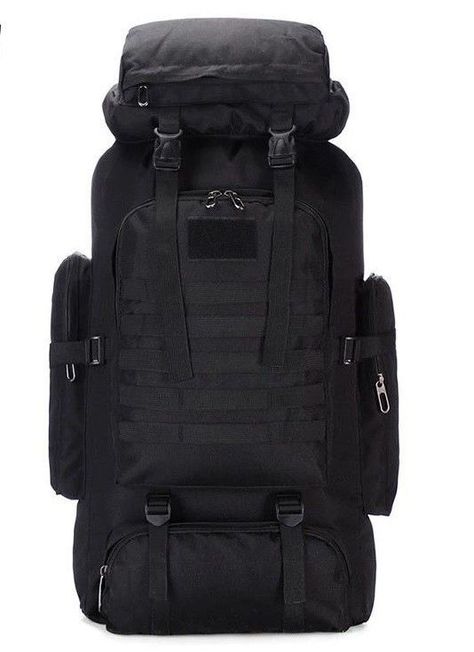 Mochila táctica Trekking Excursión 90 Litros Negro-0