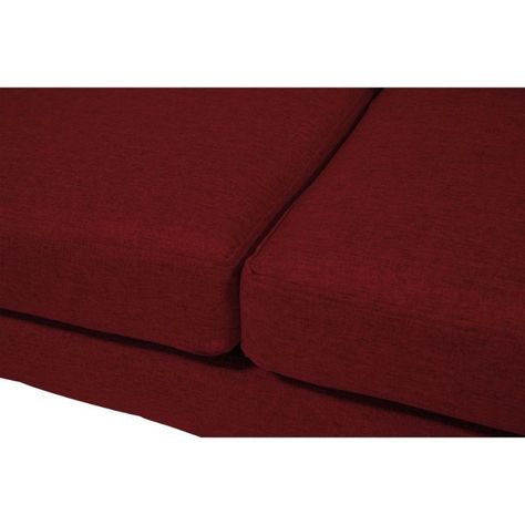 Sofá Lenora Chenille Tipo Lino Rojo 3 Cuerpos-3