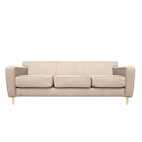 Sofá Lilen Felpa Beige  2 Cuerpos-0