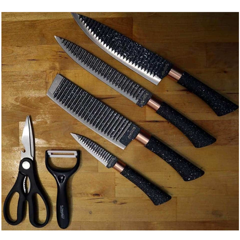 Set De Cuchillos Incluye Tijera Y Pelapapas X6 Und-2