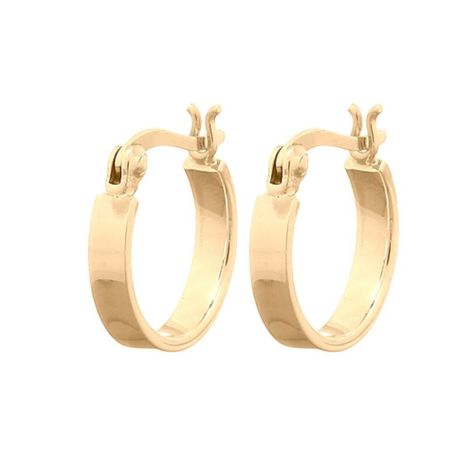 Argollas De Plata Baño De Oro Clásicos 15 mm - MABELITA-0