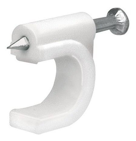 Grapas Grampas Para Cable 6mm Con Clavo Volteck 20unidades-3