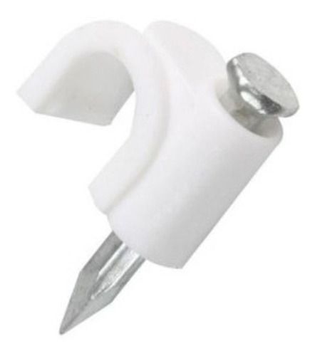 Grapas Grampas Para Cable 6mm Con Clavo Volteck 20unidades-1