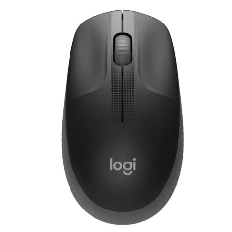 Mouse Inalambrico 3 Botones 1000 DPI Negro Full Size M190 Logitech-0