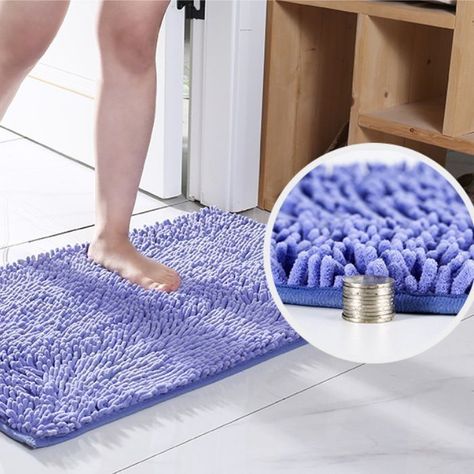 Alfombra Baño Microfibra Bajada Ducha Absorbente 50 X 80 Cm - Gris-2