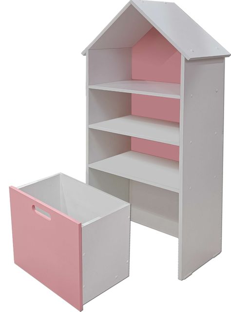 Juguetero Repisa Casa Infantil Rosado X2 Montessori-1
