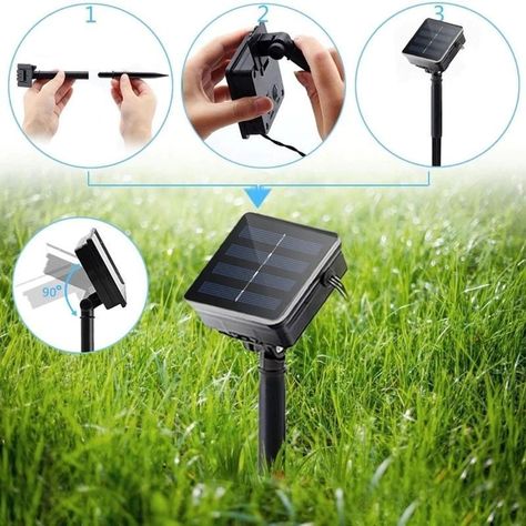 Luces Solares Navidad Guirnalda 10 Mts 100 Led Colores-2