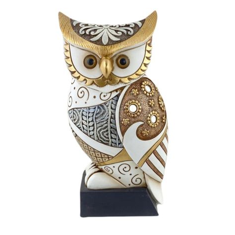 Figura Decorativa Búho White Brown II-0