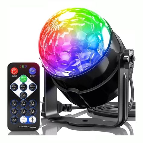 Bola De Luces Led Láser Disco Multicolor Con Contr-0