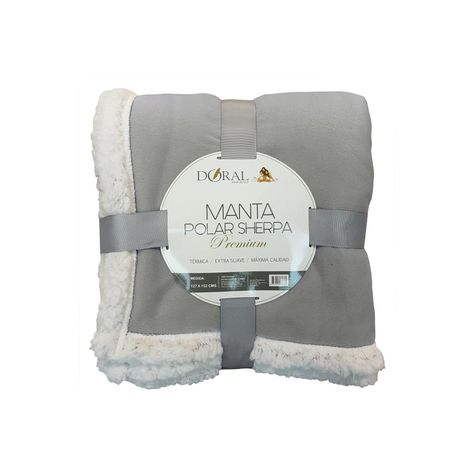 Manta Sherpa Polar Premium 127x152cms Gris - Shopyclick-0