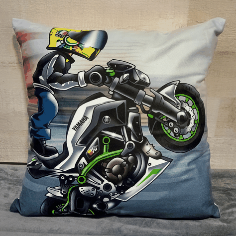 Cojín Felpa 45x45 cm De Moto Yamaha Extra Suave -0