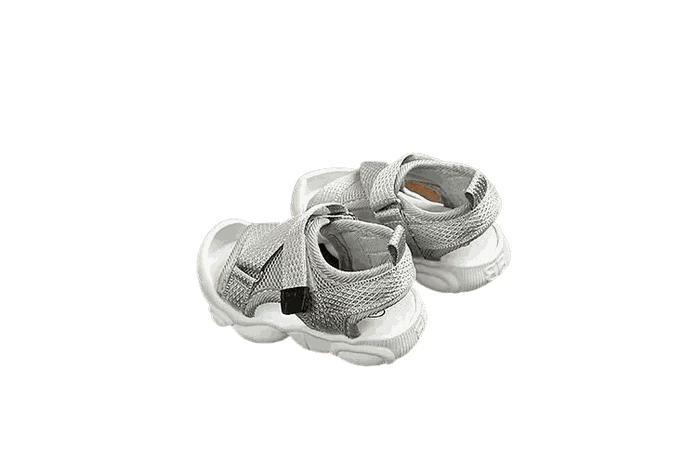 Sandalia bebe velcro Gris-1