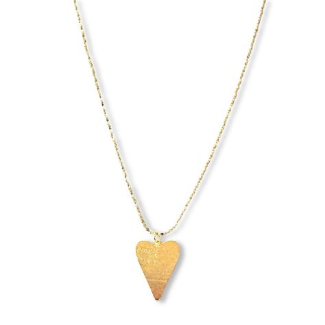 Collar Corazón Enchapado Oro 18K-0