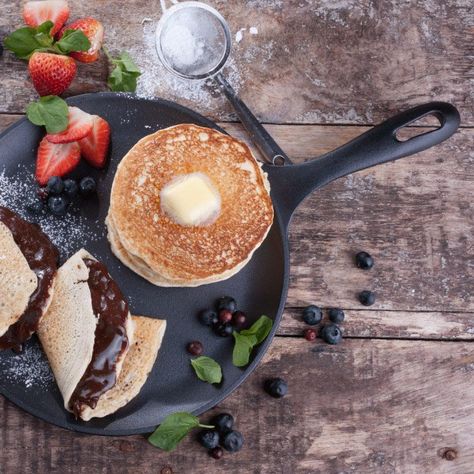 Plancha Pancakes Hierro Fundido Redonda 26.6 cm Esmaltada-4