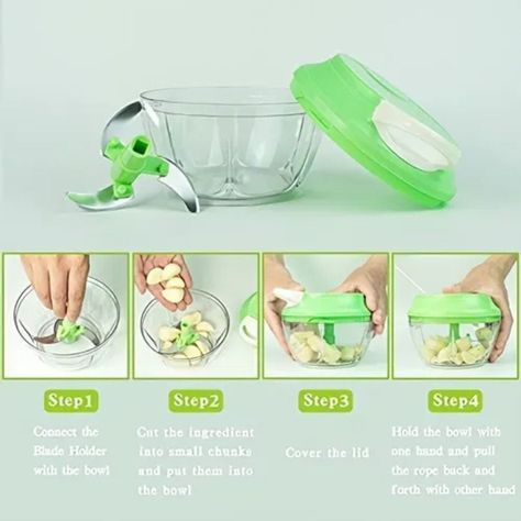 Picadora Manual Alimentos Procesador Picador Verduras-2