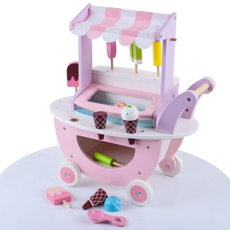 Carrito de Helados Didáctico de madera-1