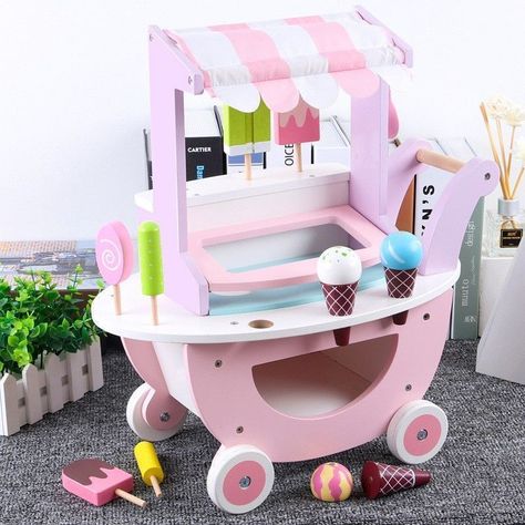 Carrito de Helados Didáctico de madera-3