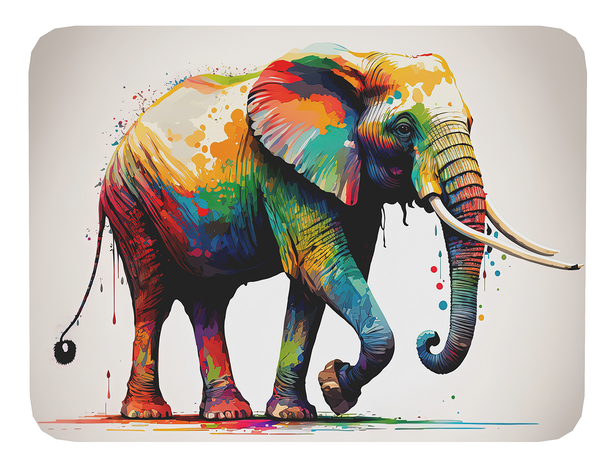 Mouse Pad Elefante Arte de animales - 17cm X 21cm D18-0