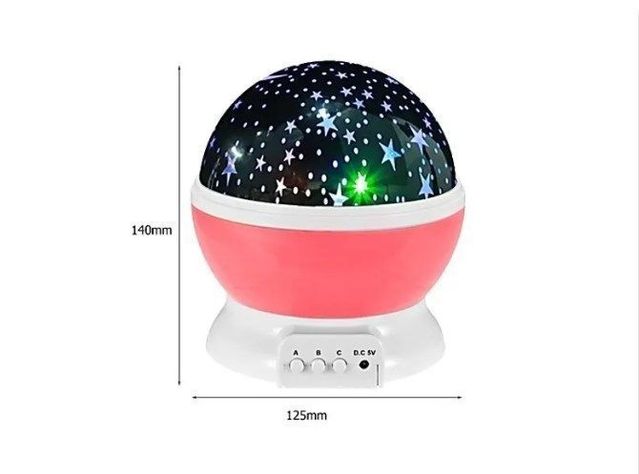 Lampara Led Espantacucos Proyector Luz Estrellas Mesa Niños-10