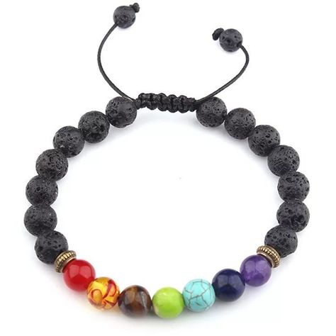 Pulsera de Piedras 7 Chakras, Brazalete estilo Tibetano Yoga.-0