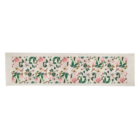 Camino de mesa, linet natural, Magnolia-0