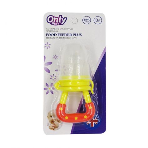 Chupete de Silicona Mordedor Infantil para Frutas y Alimentos Amarillo  C-22-0