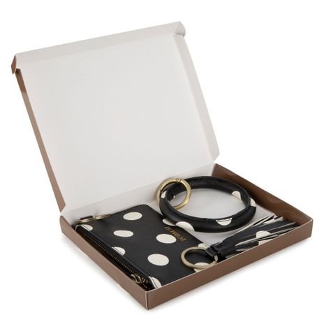 Ecosusi Llavero De Pulsera Para Mujer Con Borla Y Lazo- Lunares
-4
