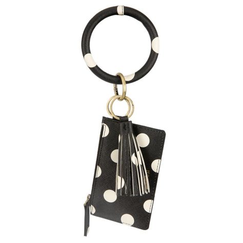 Ecosusi Llavero De Pulsera Para Mujer Con Borla Y Lazo- Lunares
-3