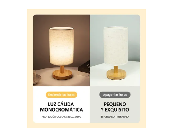 Lampara Sobremesa Velador Escritorio Decoración Elegante-3