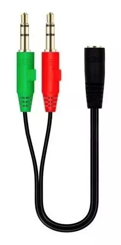  Adaptador Audio Microfono 2 Aux Macho A 1 Aux -1