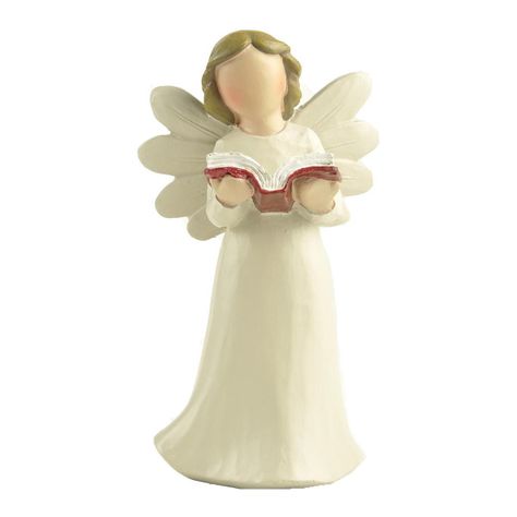 Figura de virgen con libro rojo en la mano-0