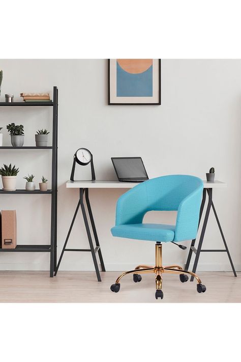 Silla de Escritorio New Cronwell Celeste-5