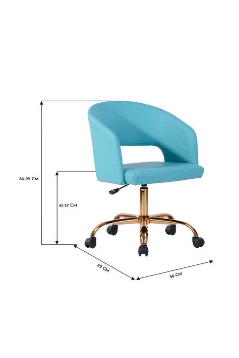 Silla de Escritorio New Cronwell Celeste-2
