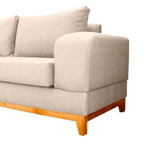 Sofá Basalto Chenille Tipo Lino Beige 3 Cuerpos-3