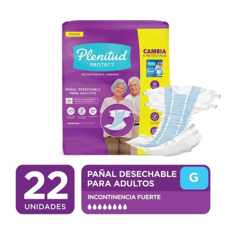 Pañales Adultos Plenitud Protec Talla G 22 Unidades-0