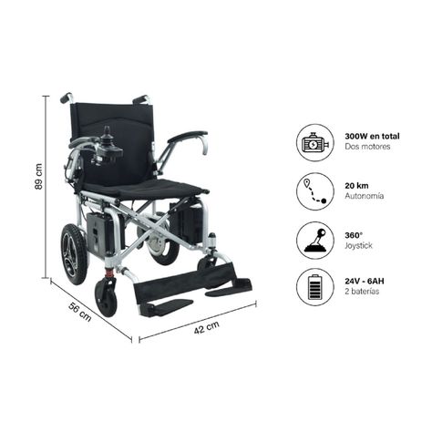 Silla de Ruedas Eléctrica Light Travel Plus-1