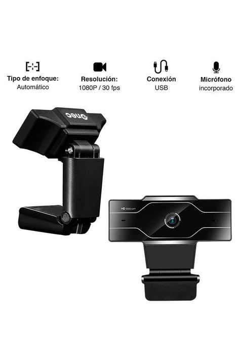 Cámara Web de 1080P con Trípode Beacon Negro-1