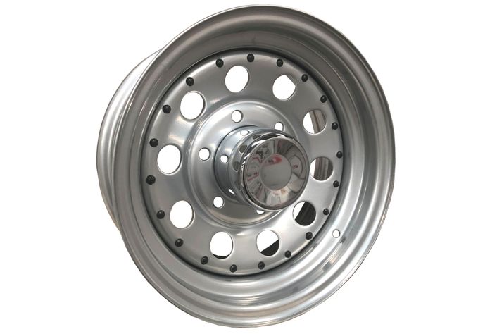 SET 4 LLANTAS - 15X10 5X114 DODGE MODULAR GRIS  -0